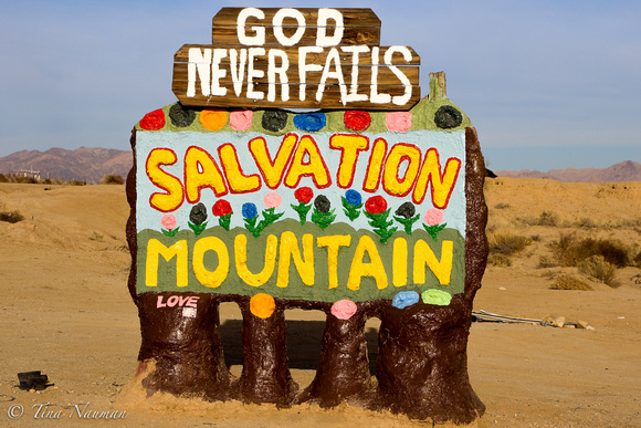 Salvation Mt has been renewed....with paint